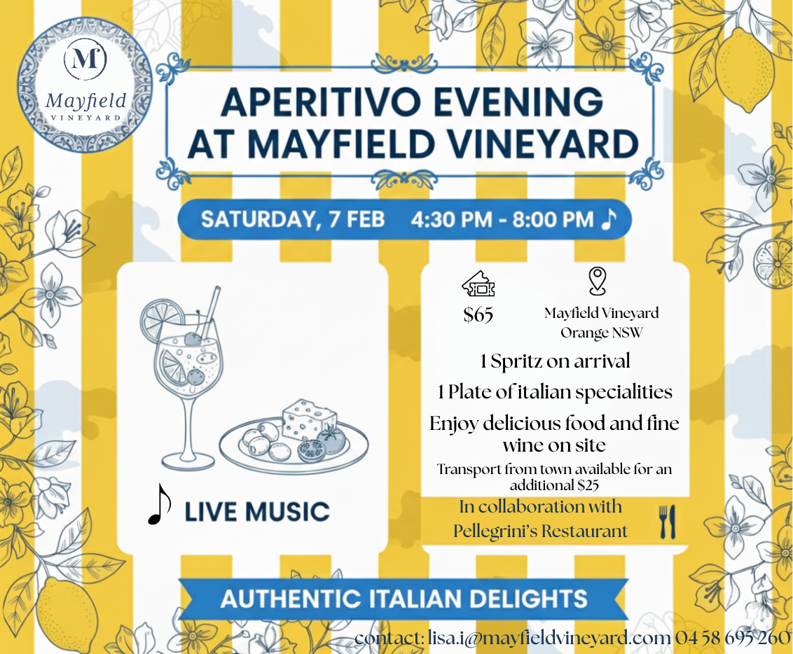 Aperitivo at Mayfield Vineyard
