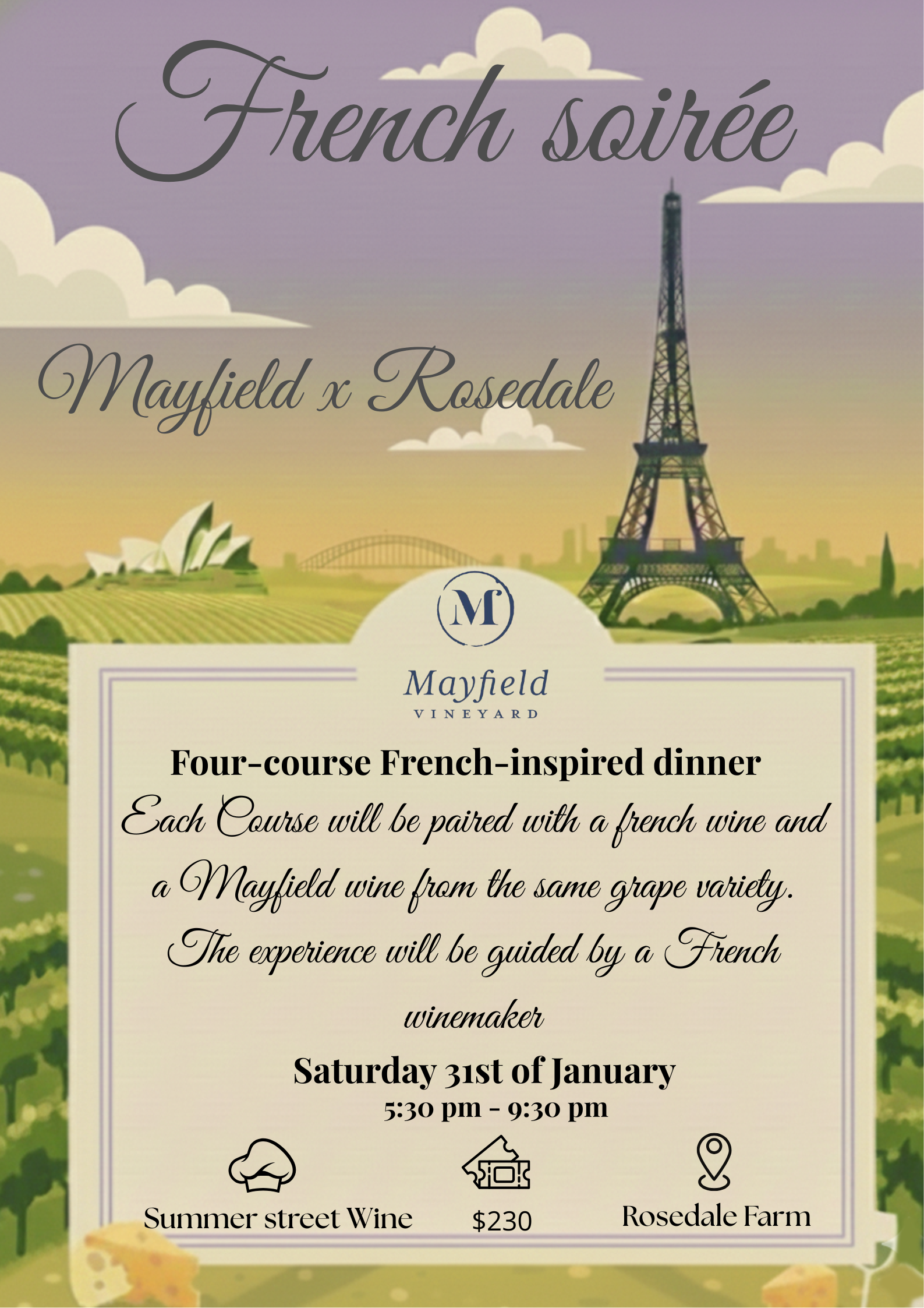 Mayfield x Rosedale / French soiree